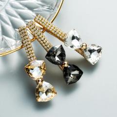 Victoria Baroque vintage Simple hair pin non-slip diamond bow barrette for women