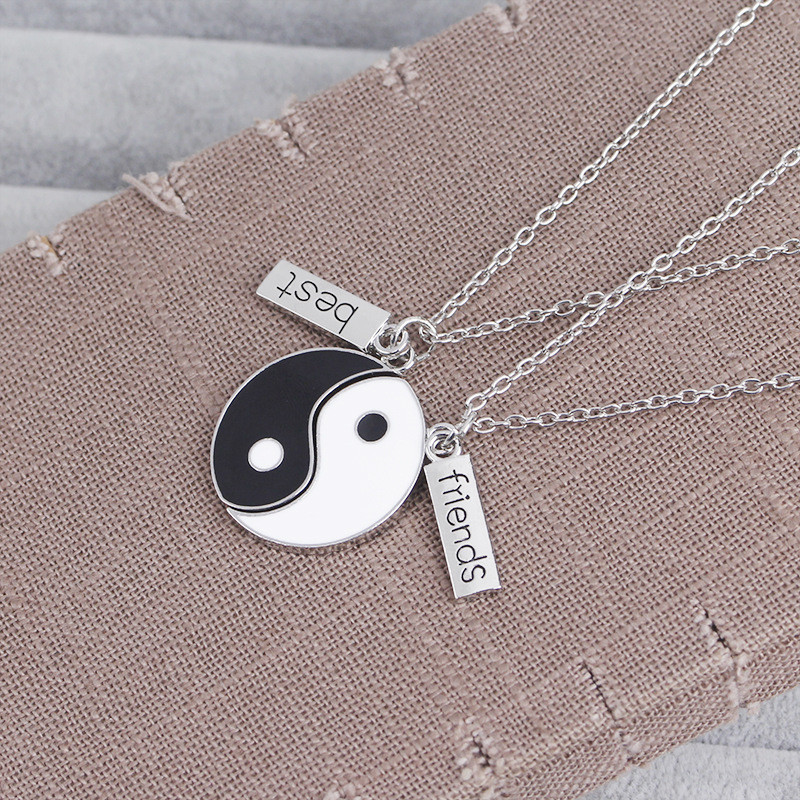 wish Amazon best fashion women mens chain best friend necklace set