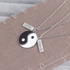 wish Amazon best fashion women mens chain best friend necklace set