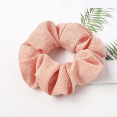New high-end European and American solid color girls elastic scrunchies hair ties