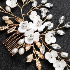 New desgin Rhinestone Jewelry Pearl Hair Accessories Wedding Bridal Hair Combs