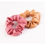 AliExpress Amazon hot sale new pure color girls PU leather hair scrunchies