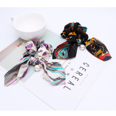 Custom Elastic Cute Ribbon Bow Hair Tie Rope Women Ponytail Hair Band