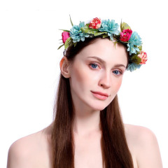 wedding bridal festival beach party holiday travel hair halo floral indian flower garland