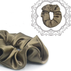 Solid Color hair cord Accessories bands satin Elastic Scrunchy hair ties