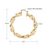 Fashion copper round hoop 18K gold plated texture earrings accessories Fashion copper round hoop 18K gold plated texture earrings accessories
