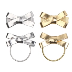 Spot wholesale children's popular mirror gold bow headwear gold fabric headbands for baby