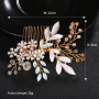 OEM Handmade rhinestone pearl flower hair band wedding bridal hair clip