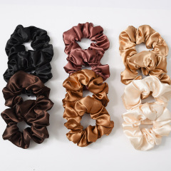 Wholesale Custom Solid Color Women Accessories Fabric Elastic Girls Satin Scrunchies Hair Ties Wholesale Custom Solid Color Women Accessories Fabric Elastic Girls Satin Scrunchies Hair Ties