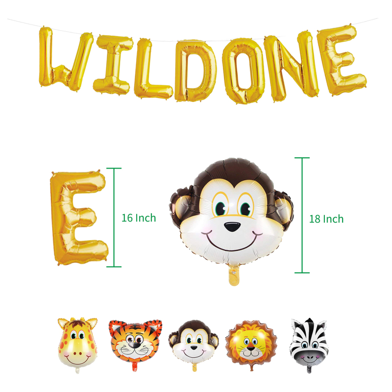 Summer Party Supply Green Animal Wild Decoration Children Party Gifts set Summer Party Supply Green Animal Wild Decoration Children Party Gifts set
