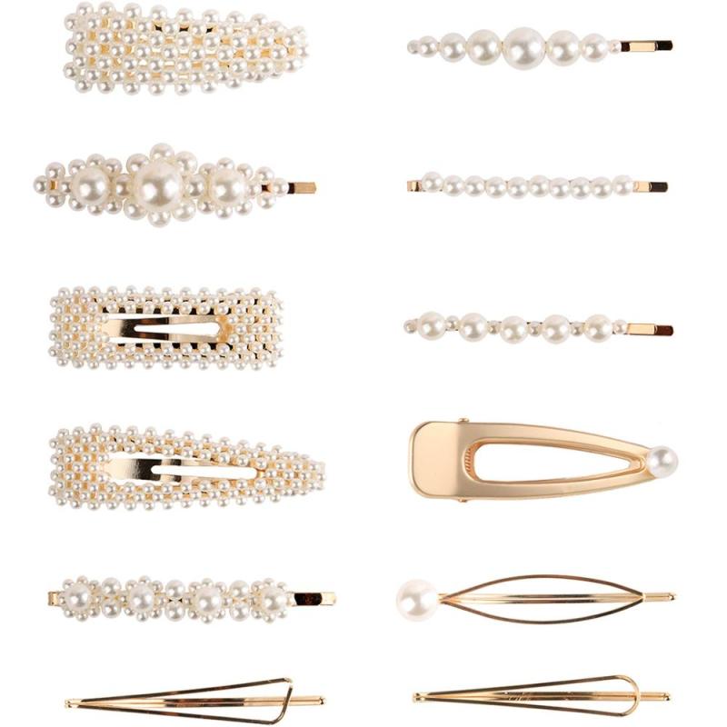 Women Geometric Shape wedding Metal Hair Accessories pear Hair Clips Women Geometric Shape wedding Metal Hair Accessories pear Hair Clips