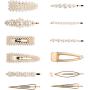 Women Geometric Shape wedding Metal Hair Accessories pear Hair Clips Women Geometric Shape wedding Metal Hair Accessories pear Hair Clips