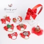 New accessories christmas tree santa claus moose  kid headwear small elastic hair band