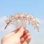 OEM Handmade rhinestone crystal hair band wedding make bridal hair comb