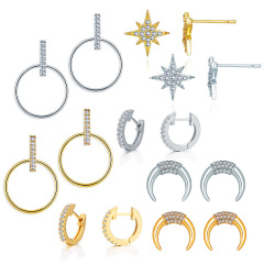 amazon ins women fashion gold silver circle rhinestone stud earring for lady girls gift with loop amazon ins women fashion gold silver circle rhinestone stud earring for lady girls gift with loop