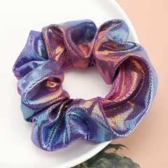 Korean fashion custom colorful gradient elastic hair scrunchies for girls