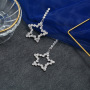 Wholesale fashion women drop pentagram rhinestone beauty crystal earring Wholesale fashion women drop pentagram rhinestone beauty crystal earring