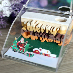 Custom gift cute Novelty design merry christmas Stick writing 3d memo pad sticky notes Custom gift cute Novelty design merry christmas Stick writing 3d memo pad sticky notes