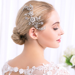 Fashion flower Wedding hair accessories pearl crystal women bridal hair combs