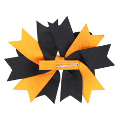 2019 Orange Halloween baby hair clips with bow knot for children hair accessories