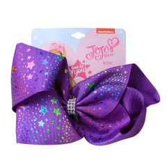 Europe and America New Style Purple Jojo Bows Hair Clips For Kids Hair Accessories