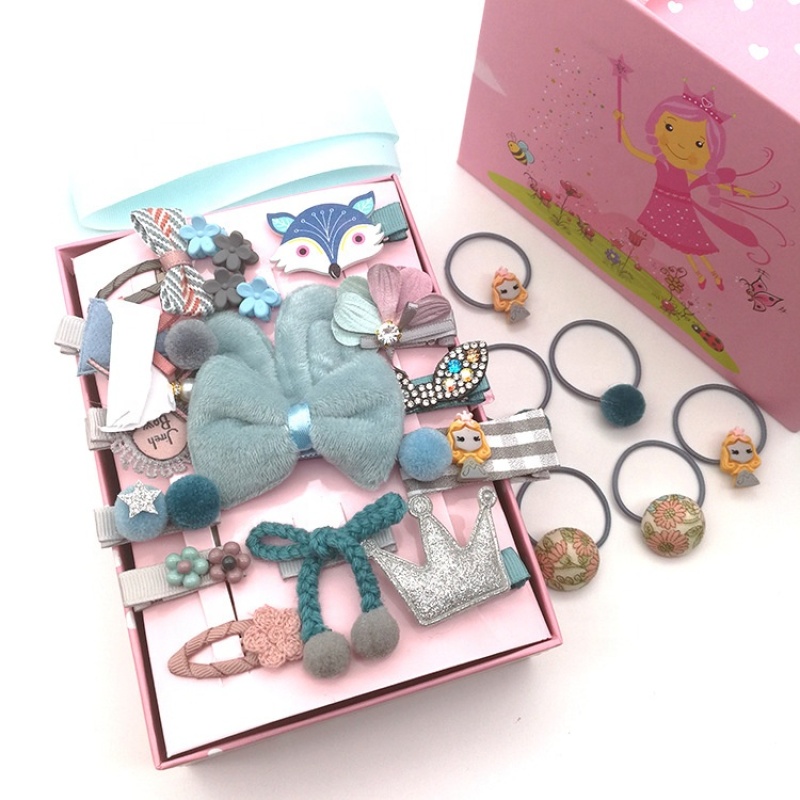 New korean kid headwear vintage clip crown baby girl head hair bands