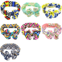 2020 Trend wholesale baby bows knot ethnic pattern hair bands for girls hair accessories