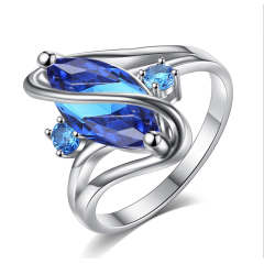Fashion jewelry women accessories pink blue diamonds engagement rings