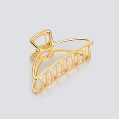 Amazon wholesale ladies fancy clear hair accessories matte large alloy metal grab claw clips