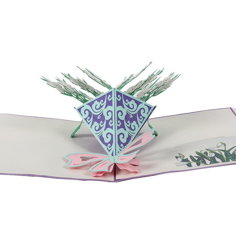2020 Fashion Gift The Mother's Day Greeting Card 3D Flower Pop Up Card