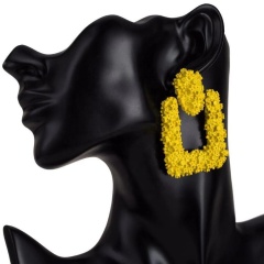 European exaggerated new design fashion trending alloy multicolor spray paint elegant earrings