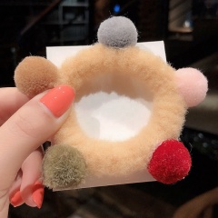 Custom lovely winter autumn hair accessories elastic hair ties decorative for women