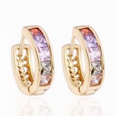 christmas gift fashion jewelry korean women necklace 18K gold plate zircon earrings christmas gift fashion jewelry korean women necklace 18K gold plate zircon earrings