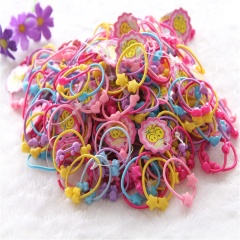 Children's base double beads wholesale elasic hair tie bulk hair accessories black elastic hair ties