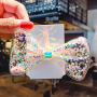 Lovely glitter colorful transparent kids bows hair clips for teen girls Lovely glitter colorful transparent kids bows hair clips for teen girls