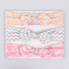 3pcs indian flower headbands children's bow cotton fabric hair band