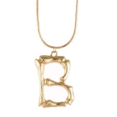 Handmade Customized Cursive Font Name plate Pendant choker alloy 26 initial letter name necklace personalised