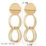 custom fashion fancy trendy girls women Vintage long double circle gold Geometric statement tassel earrings custom fashion fancy trendy girls women Vintage long double circle gold Geometric statement tassel earrings