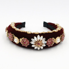 2020 amazon hot sale luxury women girls jewel baroque hairbands headband