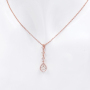 Hot sale fashion jewelry pear shape 925 silver gold plated moissanite necklace Hot sale fashion jewelry pear shape 925 silver gold plated moissanite necklace