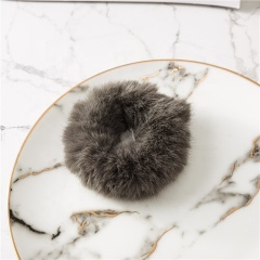 New Fluffy hair bands cord Elastic Scrunchy plush pompom hair bands women