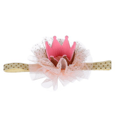 Kids hair accessories glitter bling lace flower crown sequin headband