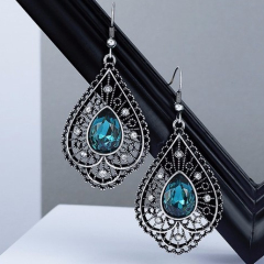 Vintga fashion personality alloy women ladies drop shape sliver earring Vintga fashion personality alloy women ladies drop shape sliver earring