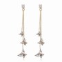 amazon ins Customized korean fashion trendy Zircon Jewelry Fashion Gold Long Drop Diamond Earrings for Women