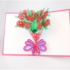 OEM christmas birthday gift laser cut handmade 3d pop up card football stadium