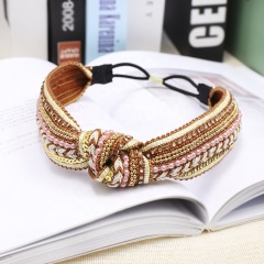 New handmade Polish mia beaded women hair accessories braided hair elastic hair band headband