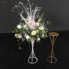 custom Gold metal Road Lead iron metal flower holder for Wedding Centerpiece Decoration