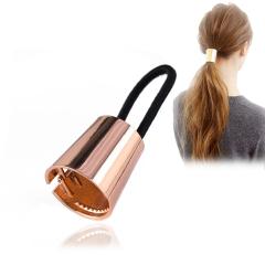 Elastic Hair bow ropes ponytail holder rose gold Scrunchies Girl metal Hair ties Elastic Hair bow ropes ponytail holder rose gold Scrunchies Girl metal Hair ties
