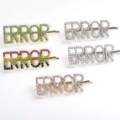 wholesale fashion wedding bridal colorful crystal letter hair pins for women wholesale fashion wedding bridal colorful crystal letter hair pins for women
