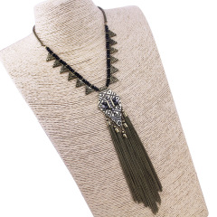 customized Amazon ins korean africa fashion statement bohemia boho handwork jewelry tassel necklace for women
